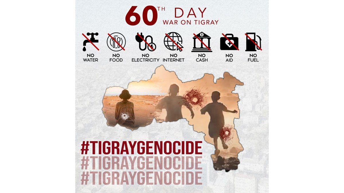 For 60 days, millions of people in Tigray have not accessed food, water, electricity, internet or phones. They've also been under attack by Eritrean and Ethiopian forces for weeks. Many have died. Not enough people are talking about this #TigrayGenocide