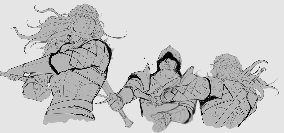 Practicing more actiony stuff. 

Ophelia likes to retain proper discipline and etiquette when fighting, but sometimes she just lets loose. Especially when she's done with sleezy dudes hitting on her. #witcherlass 
