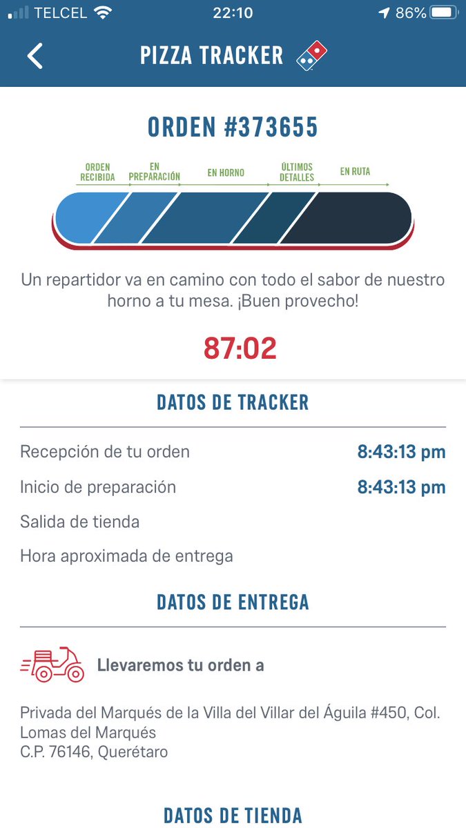 chuypc94's tweet photo. Hice un pedido por la app de @dominosmx y no he recibido mi pedido, también intenté llamar varias veces a la sucursal y no tuve respuesta. Como me pueden apoyar? @Profeco https://t.co/EEkfXIRkLE
