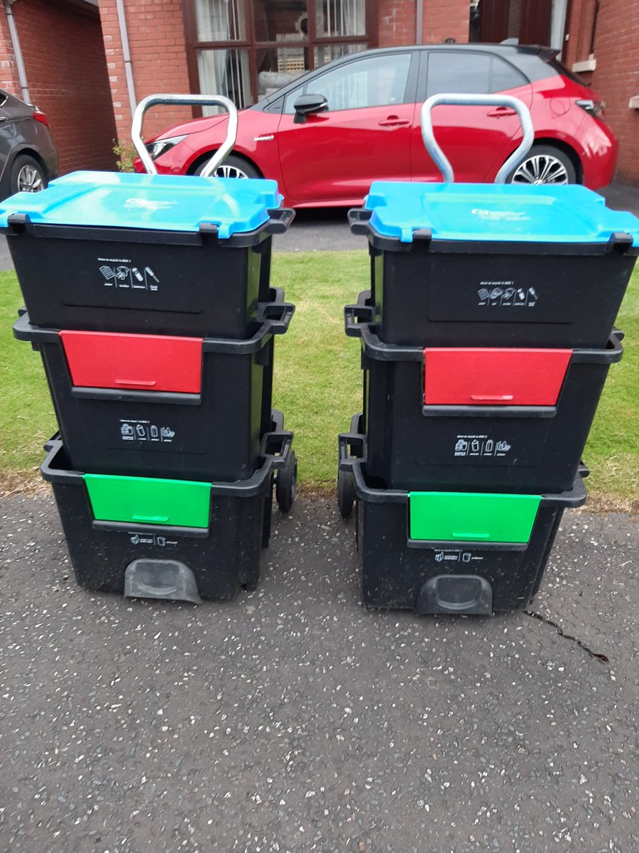 JohnSocEnt's tweet photo. Looking forward to things getting back to normal but we are still a little out of phase as it is #RecycleSaturday at the McMullans'. But next week normality restored as it will of course be #RecycleFriday at the McMullans' Yeah! https://t.co/j9DuwIG1hq