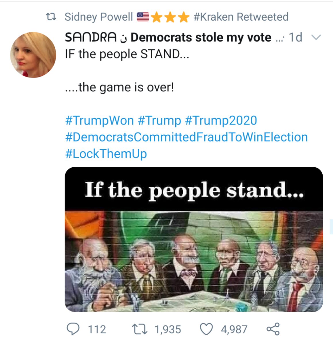 1. Looks like Kraken lawyer Sidney Powell retweeted a grossly antisemitic image to ring in the new year.The same image was part of the antisemitism allegations that followed former UK Labour leader Jeremy Corbyn for years. I'll explain. A thread. 