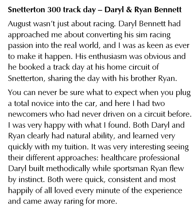 McKeeMSport's tweet photo. Snetterton 300 track day – Daryl &amp; Ryan Bennett

August wasn’t just about racing...

📸: @TrackObsession_ 

@DBenn86 https://t.co/0sxBv03j7k