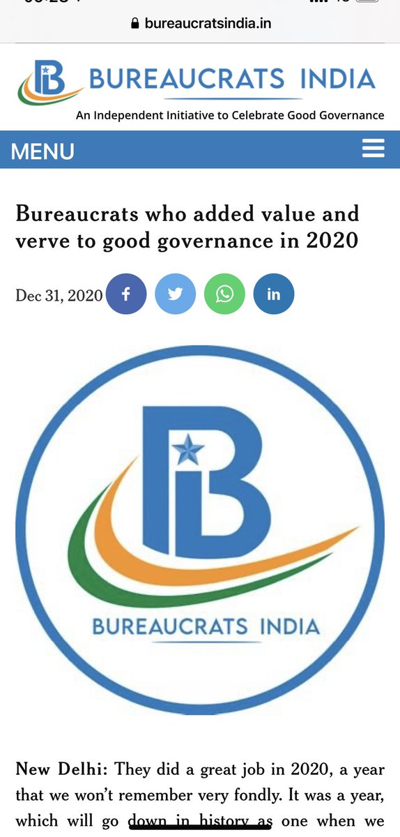 sonalgoelias's tweet photo. Serving the society and Nation is always a supreme responsibility as Civil servants .
Thanks @BureaucratsInd for covering the initiatives .
Let the intentions &amp; hard work continue 👍🏻
#Governance #CitizenServiceDelivery 🇮🇳 

https://t.co/O0RQCvJM35 https://t.co/VUyORwlyIB