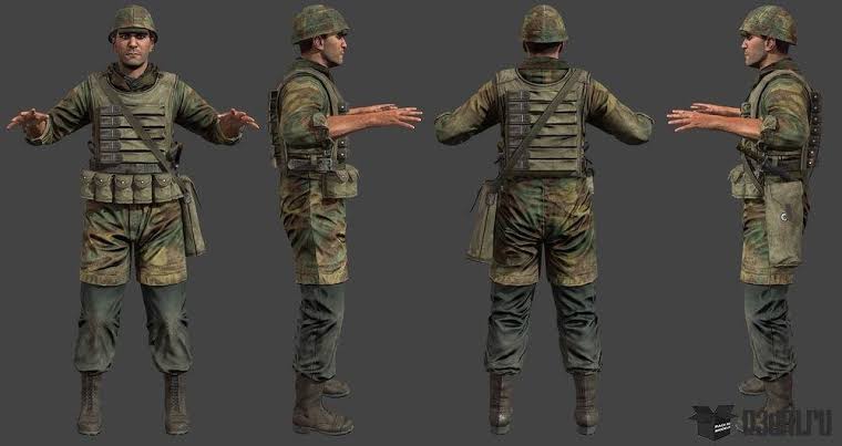 スナイパーエリート4のキャラクターデータ画像見付けたんだが、コレは珍しい。イタリア軍のフラックジャケットじゃないか。 