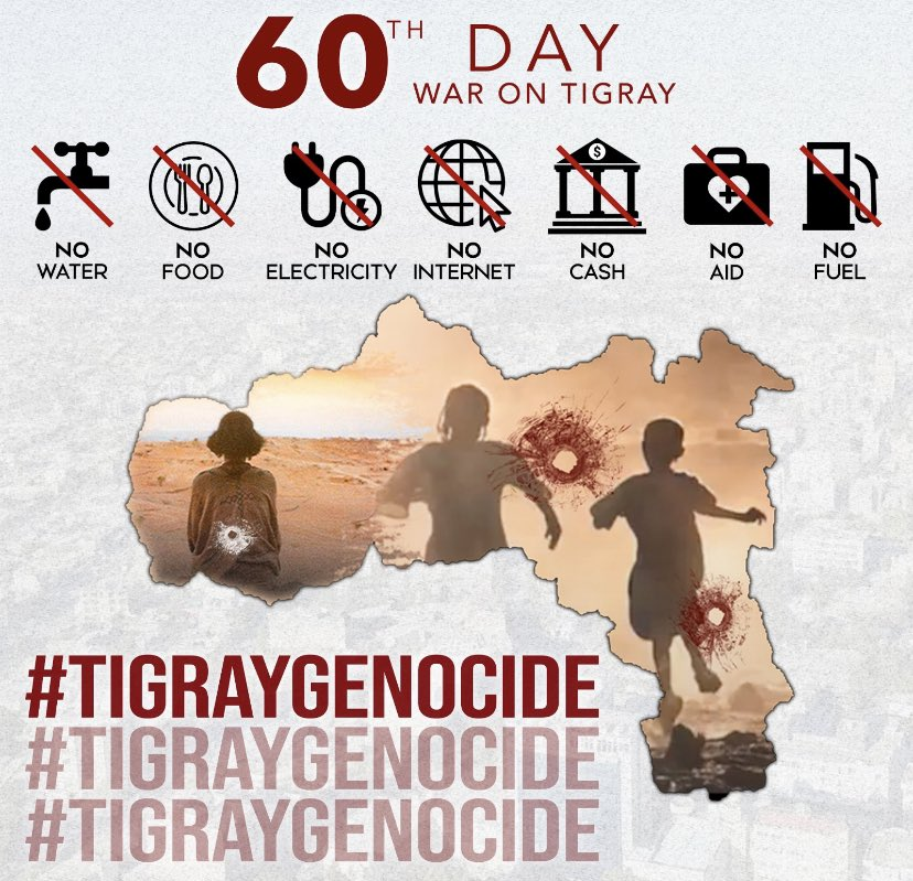 Main targets of  #TigrayGenocide-3  The whole population of  #Tigray is going through a collective punishment where a  #HumanitarianCorridor for basic supplies has been denied. People don't have access for food & medicine-- many are dying of manmade hunger & medical deprivation.