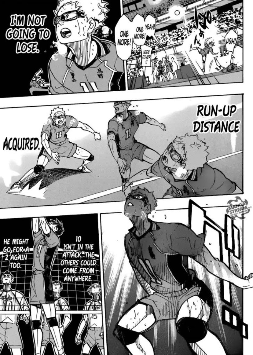 And more instances of his determination not to lose to Hinata and giving it his all, we love to see it