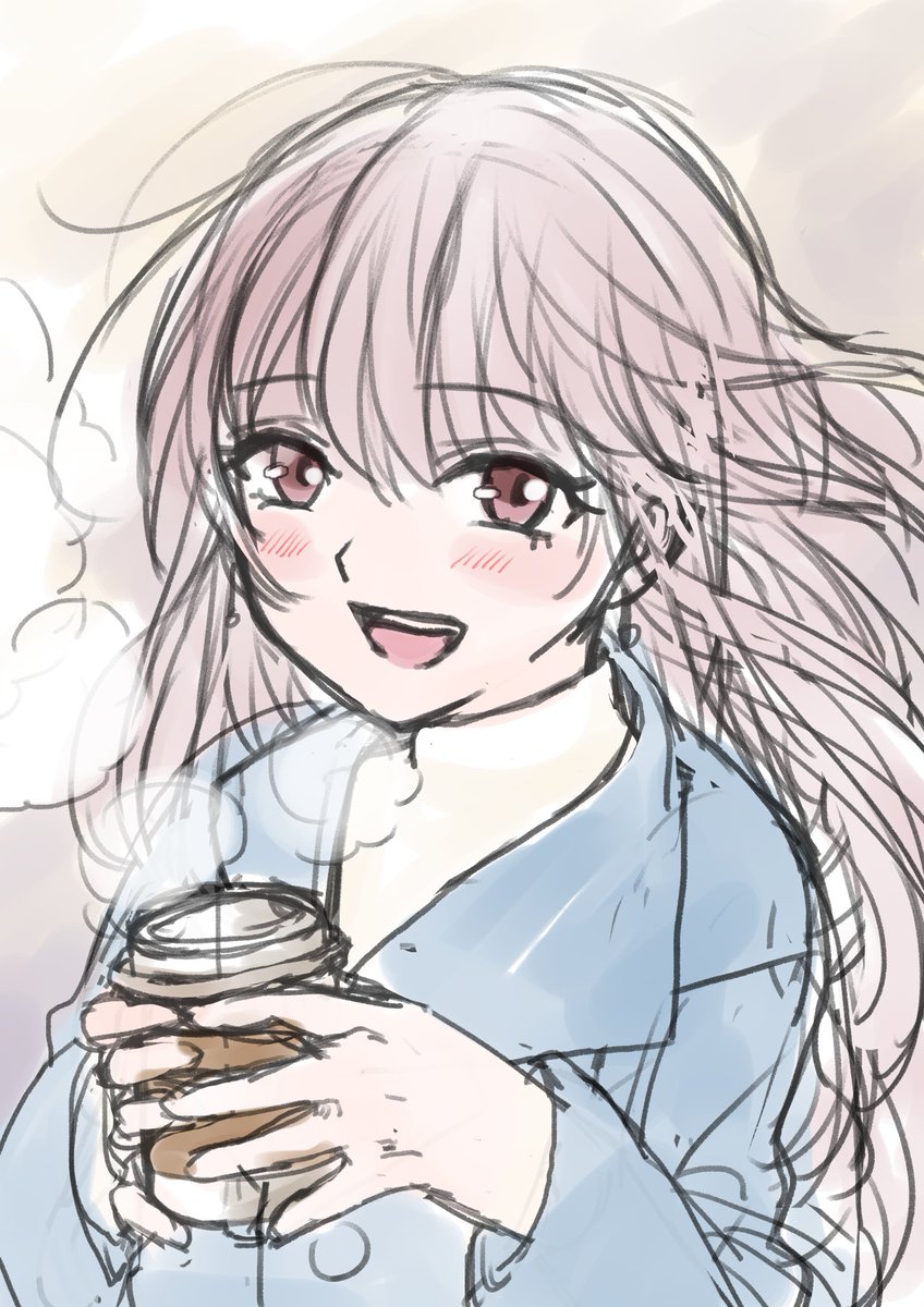 「冬の彼女 近いうちに完成させます」|餅田いずみ⭐️ご依頼受付中のイラスト