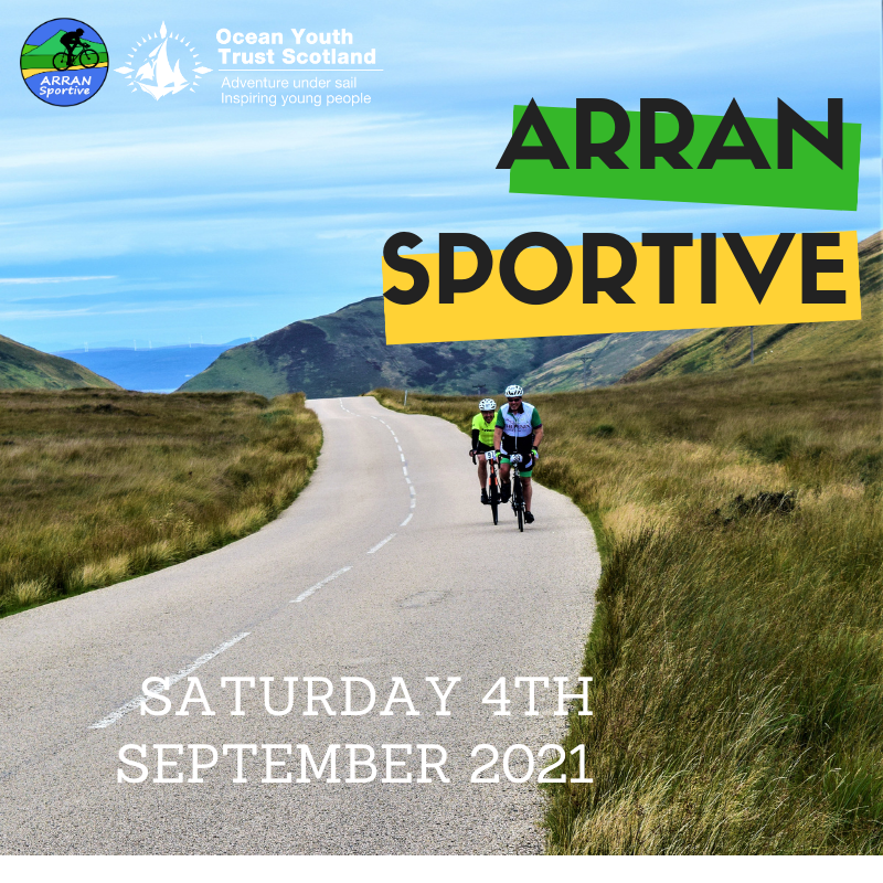 arransportive's tweet photo. Are you looking for a new challenge for 2021? Why not sign up to the Arran Sportive! 

Register today at https://t.co/JSyb1aKzRU 🚴‍♀️

In aid of Ocean Youth Trust Scotland, changing lives through youth work at sea ⛵ https://t.co/5QWzXwDOS7