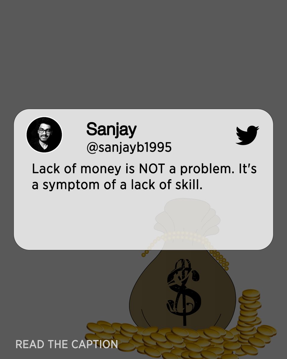 sanjayb1995's tweet photo. The reason why people don't earn more money in their life is that they don't have many skills in their life.

The problem is they don't even understand that they need to learn more to earn more and work more to gain more skills in life.
#NTR30 #CoronaVaccine #SaturdayMotivation https://t.co/C6cZUmRIgq