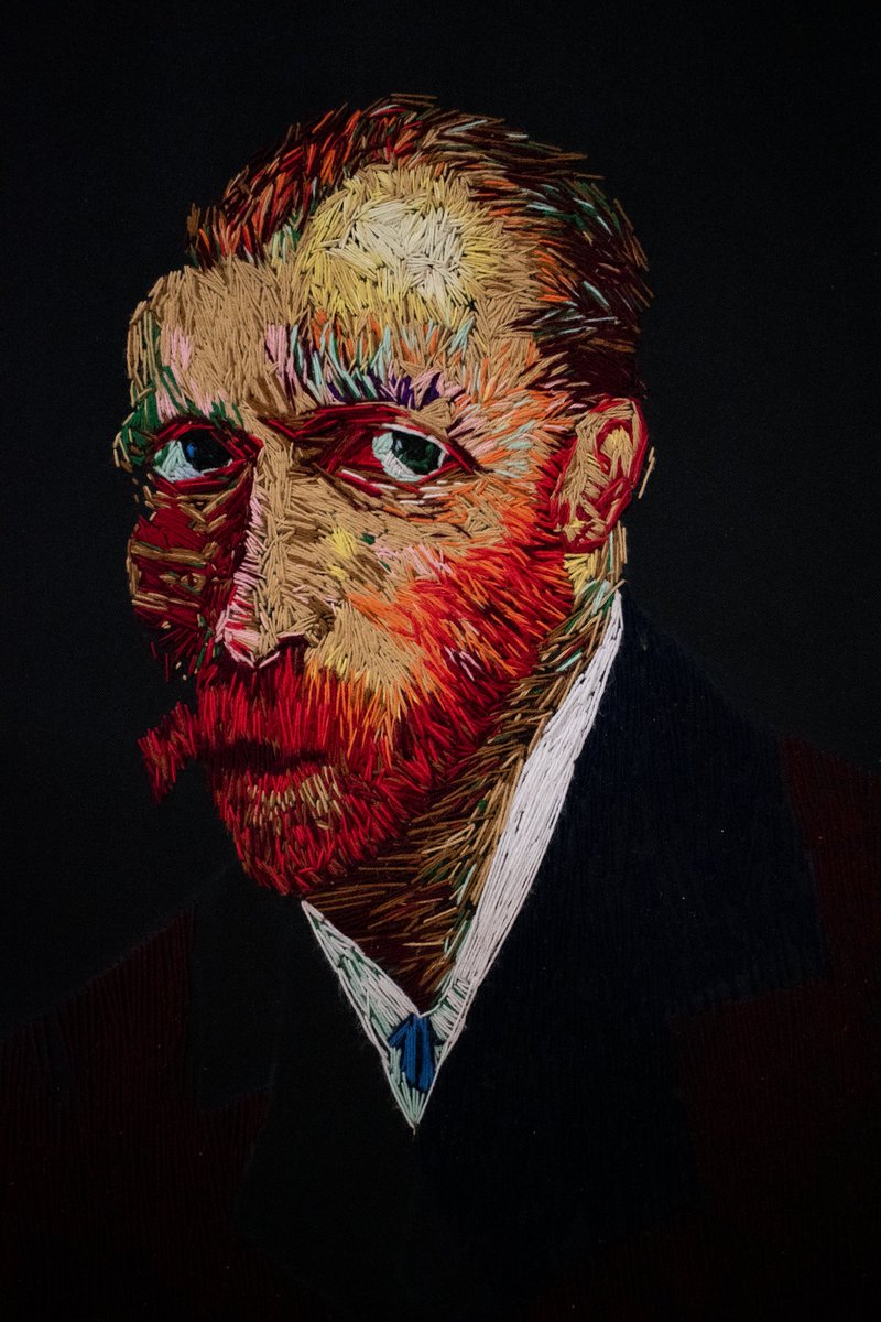 _ore11's tweet photo. Title: Loving Vincent 
Year:2020
Medium: wool painting on canvas
Technique: hand embroidery 
MADEMOISELLE 
@vangoghmuseum @museummodernart #art #artist #arte #vangoghinspried #vangogh #lovingvincent https://t.co/ie34vqoNgb