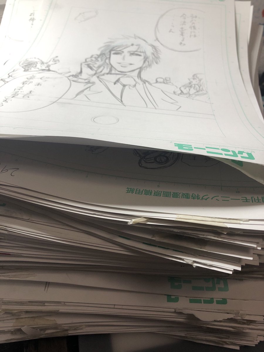 トレス台使って下書きの上に原稿用紙乗せてペン入れしてるので 原稿と