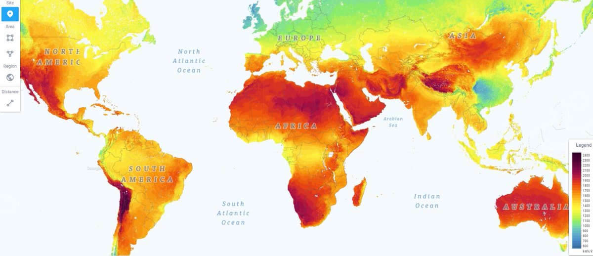 WBG_Energy's tweet photo. Check out the Global Solar Atlas, quick and easy access to data on solar resource and photovoltaic power potential globally: https://t.co/Settn8nQyf https://t.co/p3suLbALyT
