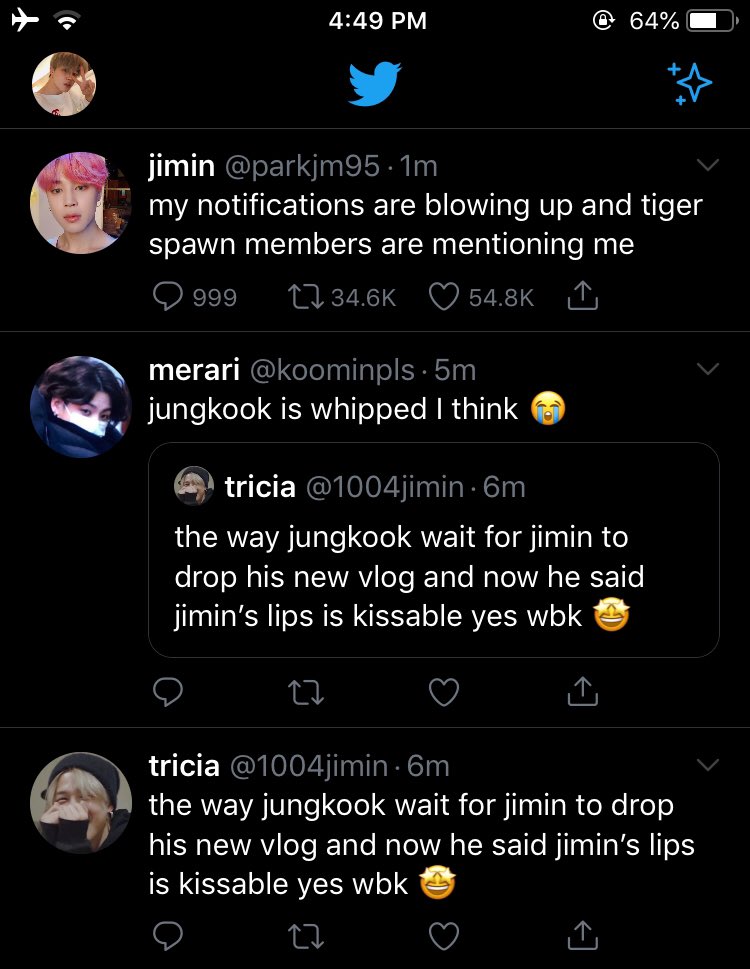 067 — jimin’s notifs  #jikookau