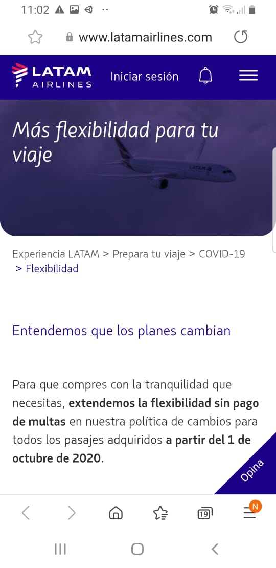 feressus's tweet photo. @LATAM_CHI Necesito cambiar la fecha de mis pasajes ya que no pude volar por fase 2. La reserva es la QMFVYK se compro después del 1 de oct por lo que aplica la flexibilidad para TODOS los pasajes. El vuelo ya se realizo, pero el reclamo lo estoy haciendo desde el 23 de Dic. https://t.co/sf1IPMB68X