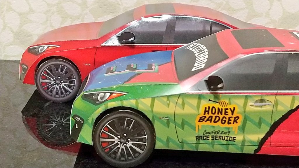 yoshi_craft0713's tweet photo. インフィニティ HONEY BADGER Q50 S
インフィニティ Q50 S
インフィニティ公式の #Carigami (カリガミ)#ペーパークラフトです☺️
2台並べてパチリ📸
https://t.co/IENDJaGOhi
#インフィニティ
#スカイライン https://t.co/fWMPIVBJdD