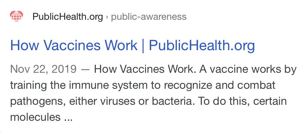 How a  #vaccine works: when we get  #covid19 we make  #antibodies and  #Tcells. A  #vaccine introduces  #antigens: heat-killed, parts of  #virus,  #mrna that makes virus  #spike into our bodies to produce the antibody and Tcells WITHOUT infecting us with  #coronavirus & making us sick. 1/