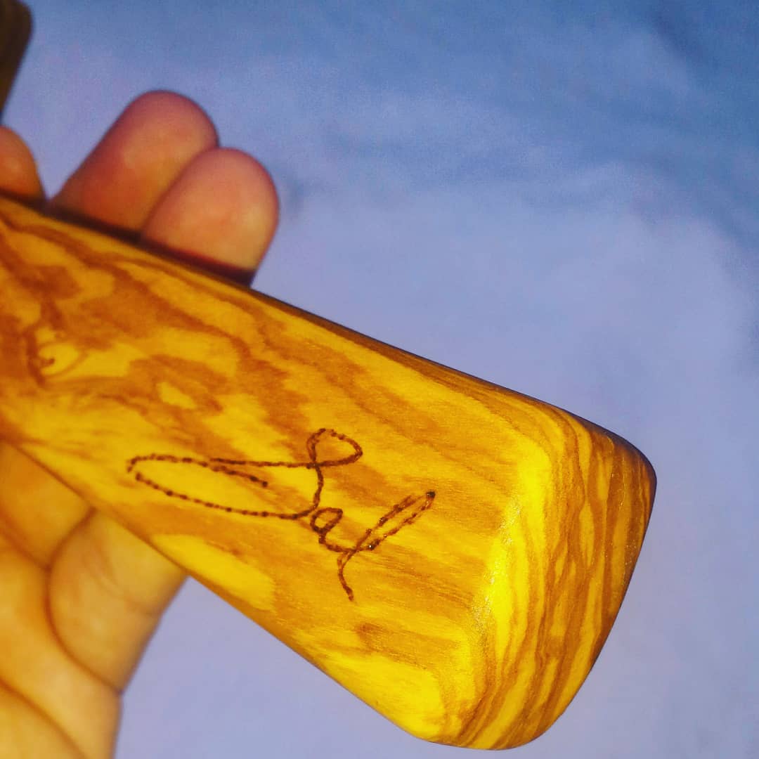 SalMarano's tweet photo. A mallet for the first project of the year made from Olive wood. The grain and smell of this wood when you saw into it is spectacular. #lvletsdosomething #timetohibermake #woodworking #maker #hobby https://t.co/hUfrC7SqSk