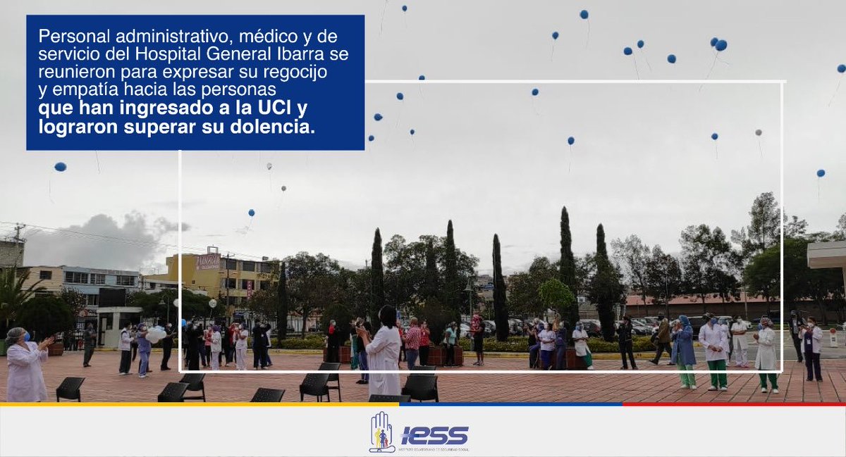 IESSec's tweet photo. #LaNoticiaIESS | Hospital General Ibarra rindió homenaje a pacientes de la Unidad de Cuidados Intensivos. Más detalles: https://t.co/uyUls8cuUb. https://t.co/z5SU6S4uMt
