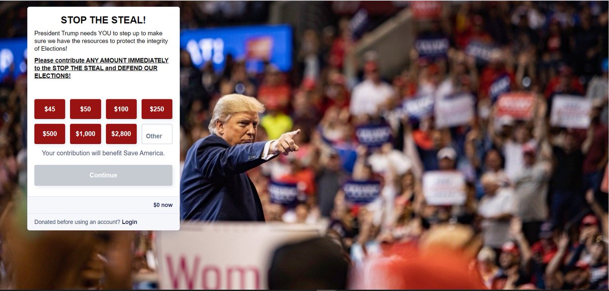 2 January 2020  #MAGAanalysis  #StopTheSteaI  @realDonaldTrump Tells Us: STOP THE STEAL & DEFEND OUR ELECTIONSJust 2 hours ago, our great  @POTUS posted this link: https://secure.winred.com/save-america/election-defenseThis is the only fight that matters today.
