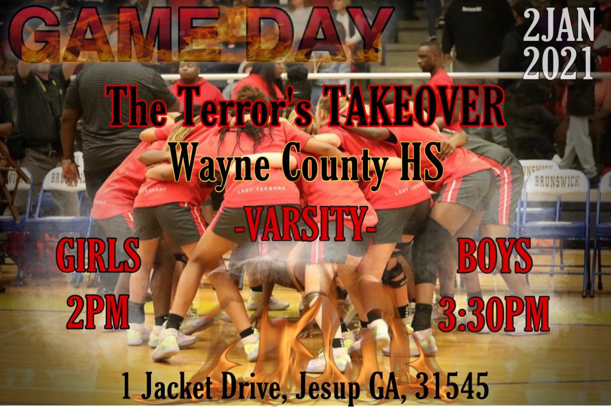 GA_LadyTerrors's tweet photo. HEY! HEY! HEY!! It’s #GameDay 🏀👹🏀
Make the short trip down to Wayne County and cheer on your Terrors as we face the Yellow Jackets!!
We need to see YOU (yes, you reading this) in the stands‼️👹👹
#PaintTheGymRed
#TheTerrorWay https://t.co/eakGYwXyxW