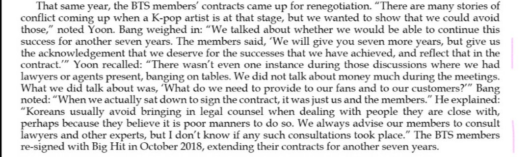 1. Firstly starting with the fact that they signed a new contract for another 7 years this year, despite them already being successful enough to have solo careers and bh being dependent on them, not the other way around. Why sign sth that is not 100% beneficial to each of them?