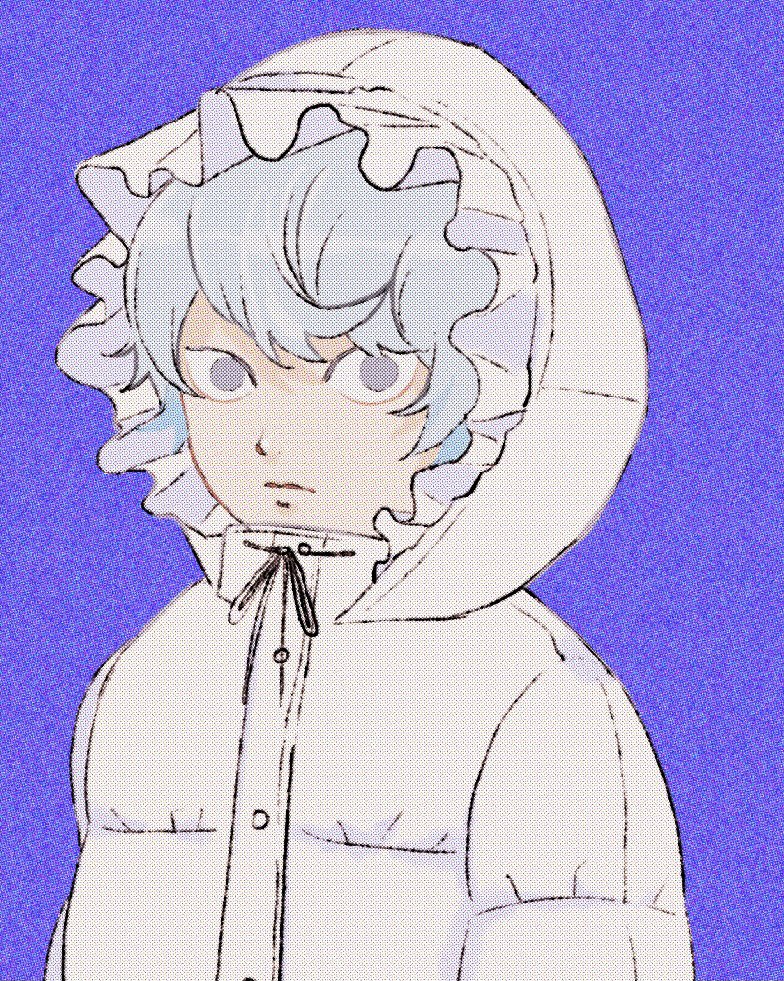 「顔つぶれてるからアップのせちゃお 」|とのイラスト