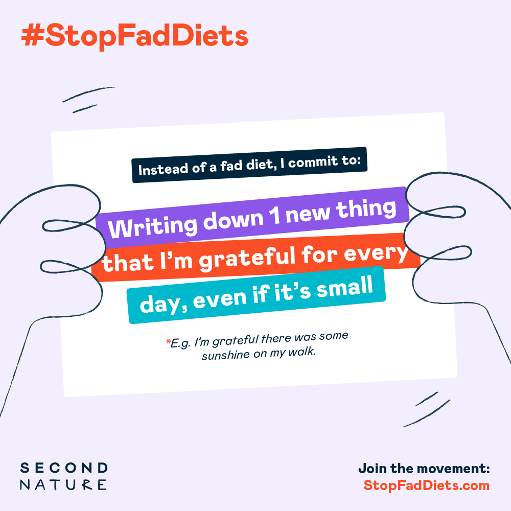 snhealth_uk's tweet photo. Did you know daily #gratitudestatements can help rewire your brain to be more positive? Join our #stopfaddiets movement and commit to adding 1 healthy habit into your routine this January! https://t.co/IPy5VKADsR https://t.co/jm9YJtDyyF