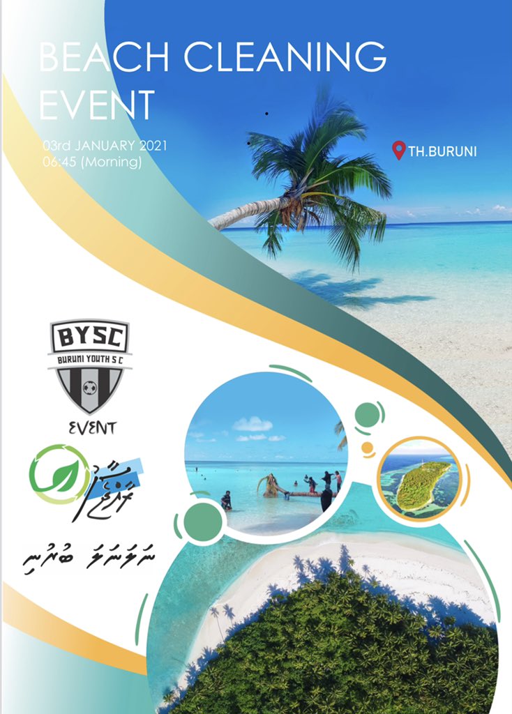 BYSCmv's tweet photo. “މަގޭ ރަށް ސާފުކުރުން، މަގޭ ޒިންމާ”
🏝03rd January 2021
🕢 06:45 (Morning)
📍Near New Youth Centre 
#NalaNalaBuruni #SaafuRaajje

In Association with 
@thburunicouncil
Buruni Health Centre
@fenakaburuni 
@burunee_school 
Buruni Police Desk
Buruni WDC https://t.co/VE3kJAGfCn