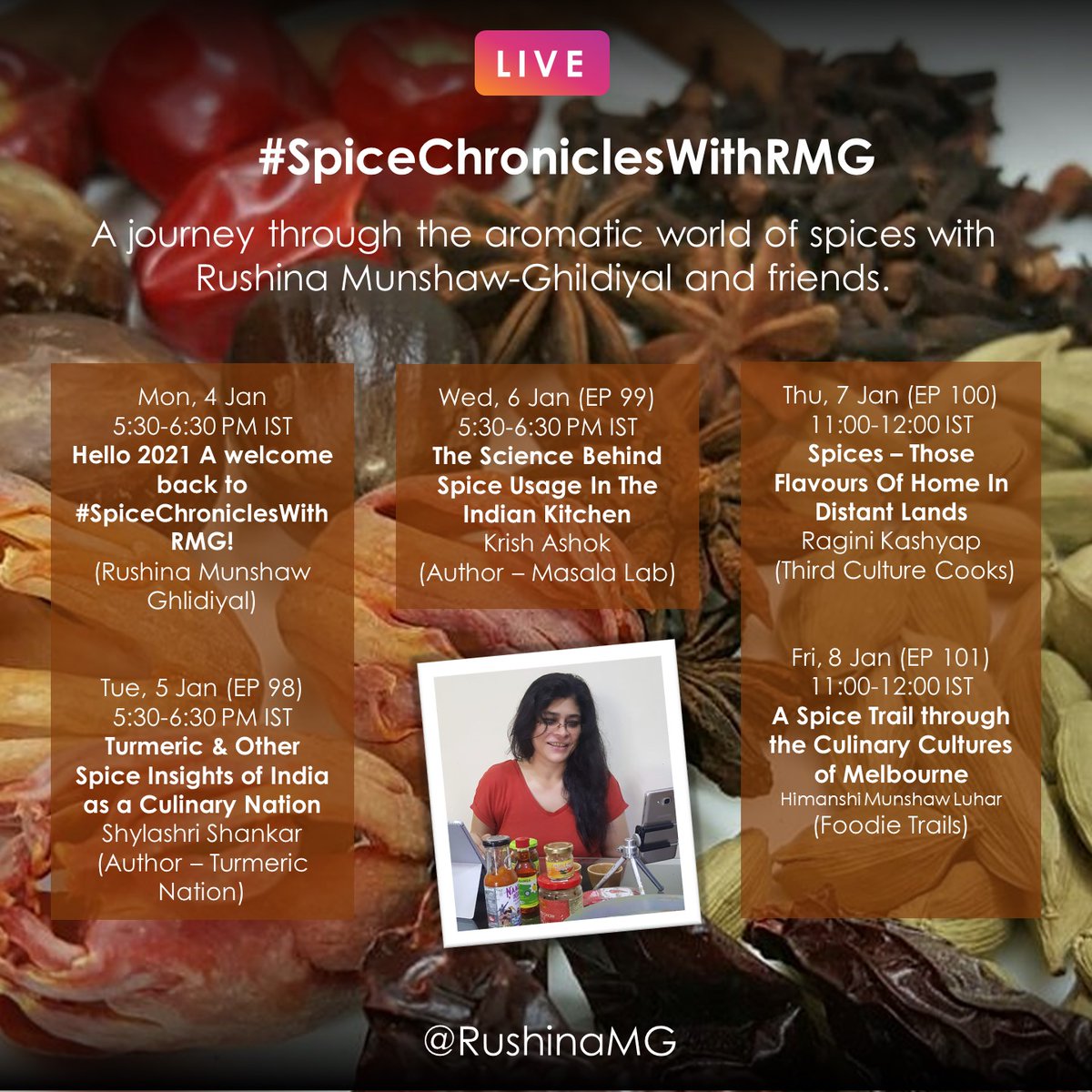 RushinaMG's tweet image. #SpiceChroniclesWithRMG 2021 Kick Starter #FoodForThought week! 
What defines Cuisine? What Is Indian Cuisine? What defines the flavour profile of a cuisine? What role does food play in identity? How do flavours evolve in migration? On the menu next week-&amp;gt; bit.ly/2X4JQJC