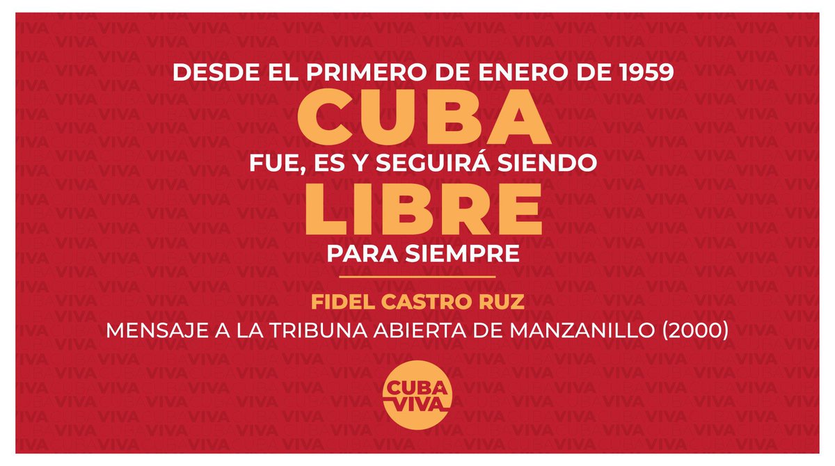 Seguiremos siendo libres, independientes, soberanos y socialistas por siempre, pero además, lograremos la prosperidad que nos merecemos. #CubaViva #SomosCuba #SomosContinuidad