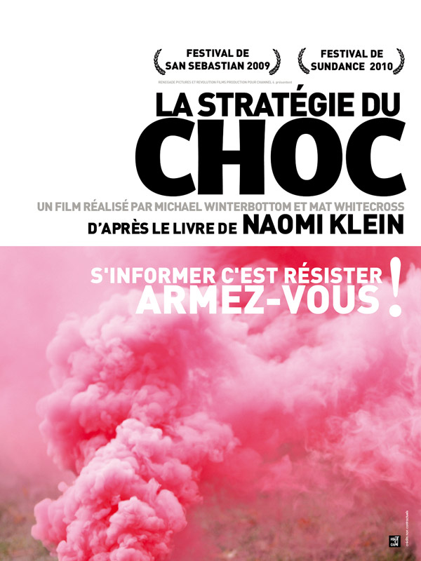 2e Stratégie du choc: créer un problème pour mieux le résoudre. Naomi Klein explique dans son livre & film éponyme des pays ou entreprises utilisent un choc, pour en être l'antidote. On joue sur la peur pour nous faire chercher la sécurité, représentée par l'état paternaliste..