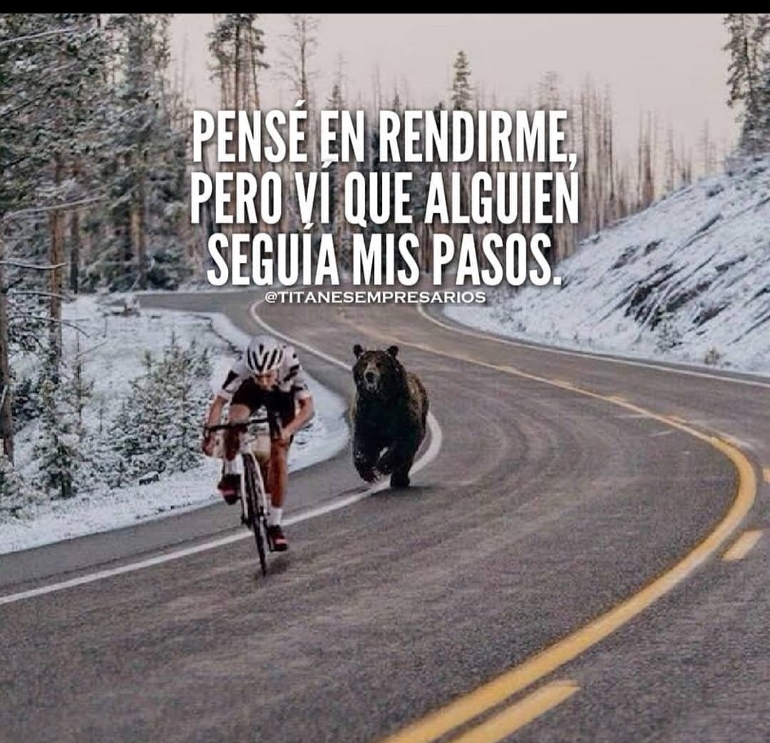 numadez's tweet image. A veces uno piensa en rendirse pero.