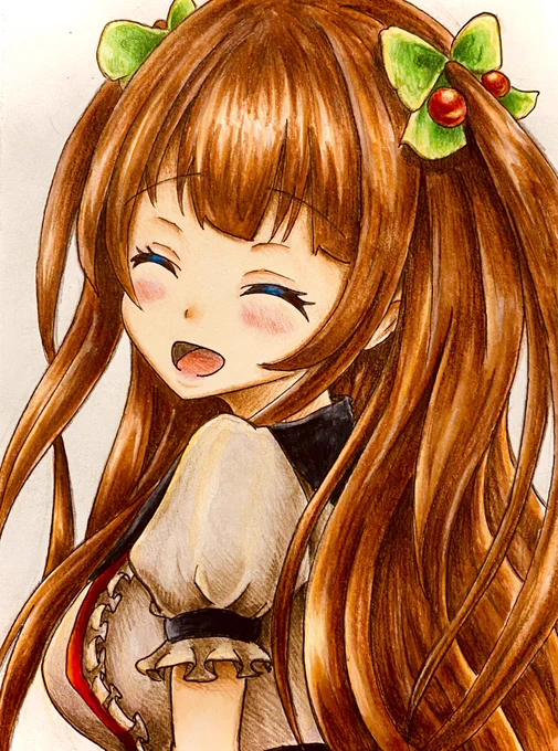 今年は写真に撮ったみたいな感じで描いていけたらなと(・ω・)

#花京院ちえり
#ちぇり絵 