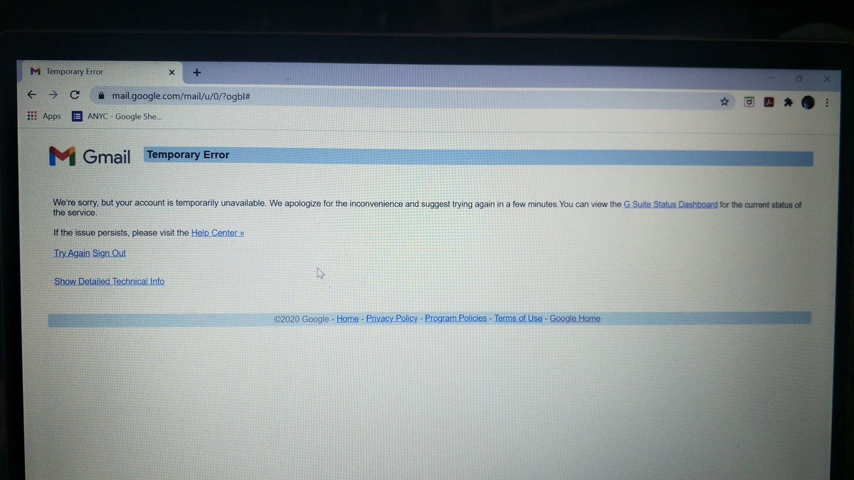 anupsjaiswal's tweet image. Account temporarily unavailable?
#GoogleDown #GmailIssues