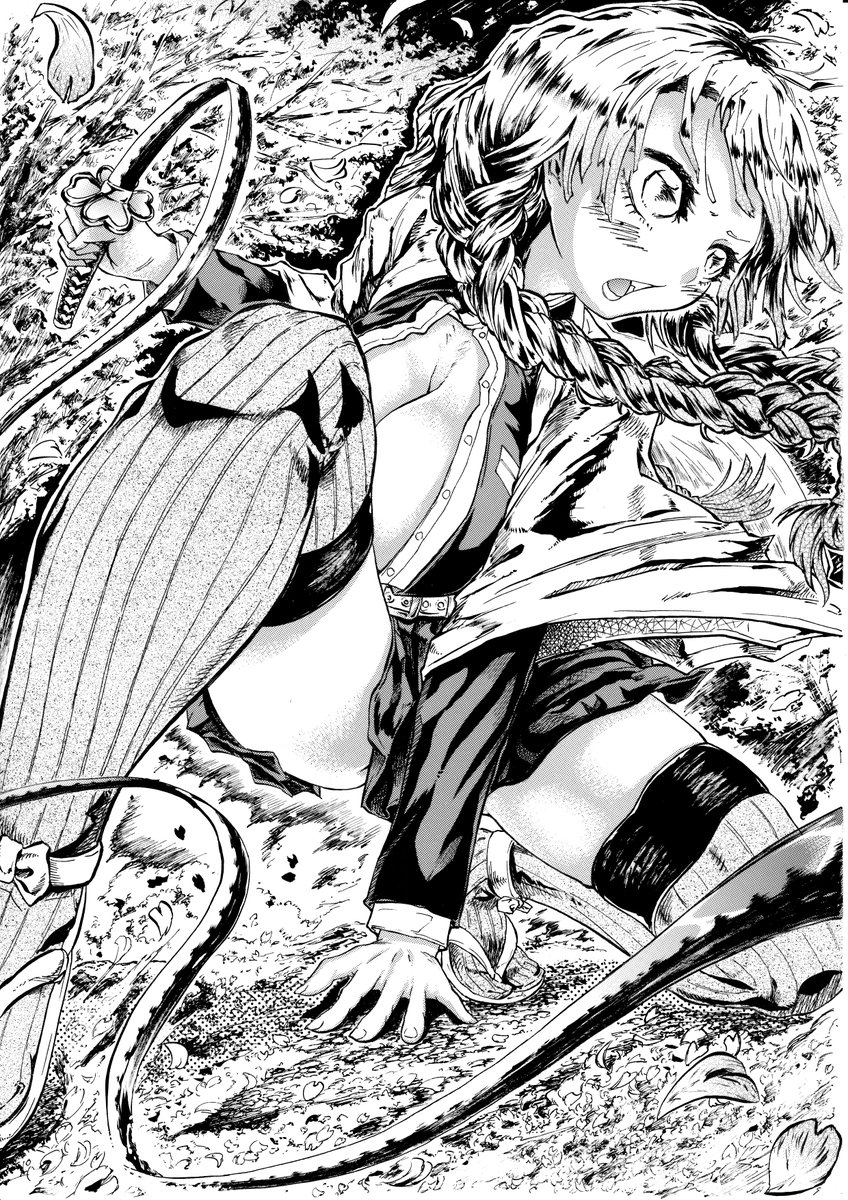 アナログ作画版の甘露寺蜜璃ちゃん(*`∀`)、 