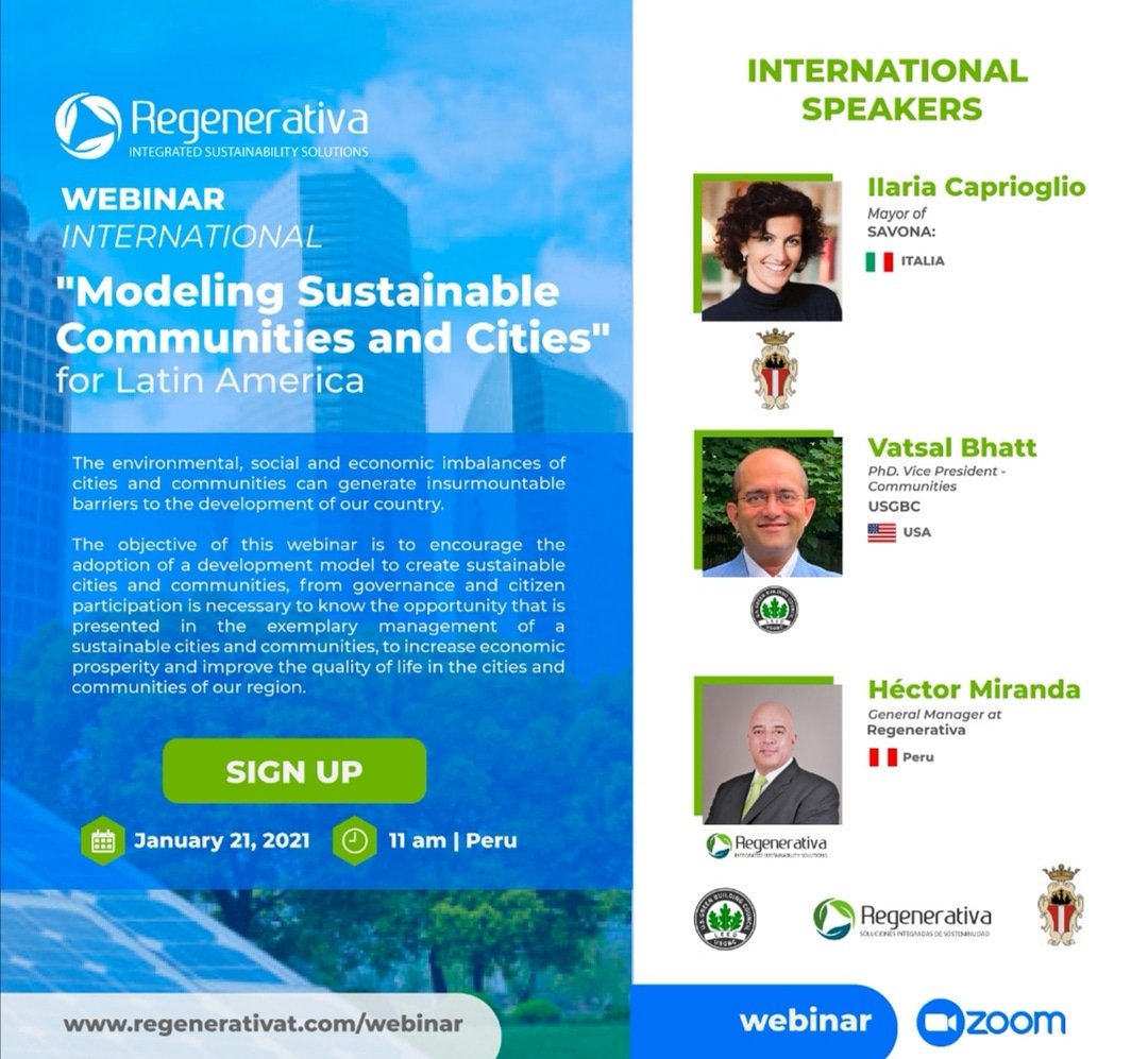 IlaCaprioglio's tweet photo. L'esperienza di sviluppo sostenibile di Savona, prima Città certificata Leed for Cities in Europa, nel panel di apertura del webinar internazionale "Modeling Sustainable Communities and Cities" for Latin America organizzato da Regenerativa. 
#sustenability #leedforcities #usgbc https://t.co/owPXgpAYEd