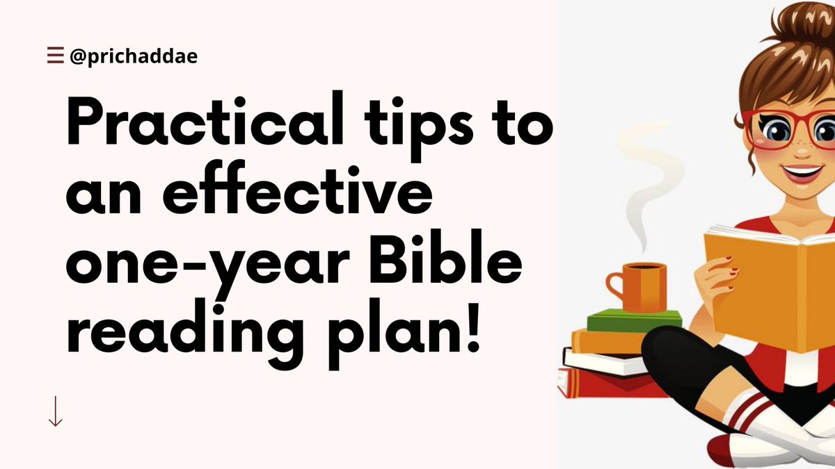 PRACTICAL TIPS TO AN EFFECTIVE 1-YEAR BIBLE READING PLAN!My dm has been, over the period, flooded with questions on how to be consistent and effective in the 1-year Bible reading plan.So in my first thread in 2021, I thought it'd be a blessing to give this guide. #2021Thread