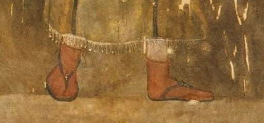 Lucius_Gellius's tweet photo. #archeologie #mode féminine en #Egypte #romaine (fin IIe S.):  cette toile de lin peinte montre une riche matronne avec son manteau (palla), sa tunique longue à clavi, ses bijoux et des chaussettes rouges dans les sandales (solae), du meilleur effet! 

Conservé au MET- NY https://t.co/I7c1ztcHxq