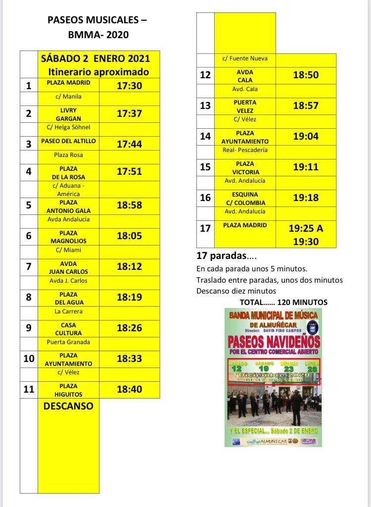 Bmusicalmu's tweet photo. Recorrido para el paseo de esta tarde. Os esperamos 🎉🎶 https://t.co/ucL9IZBvks