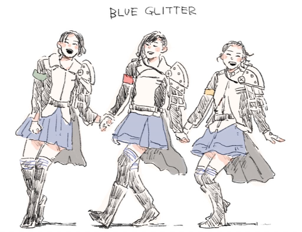 青嵐舞台感想絵 #少女⭐︎歌劇レヴュースタァライト #青嵐総合芸術院 #柳小春 #穂波氷雨 #南風涼 #柳さくら https://t.co/QEEygXRtRC 