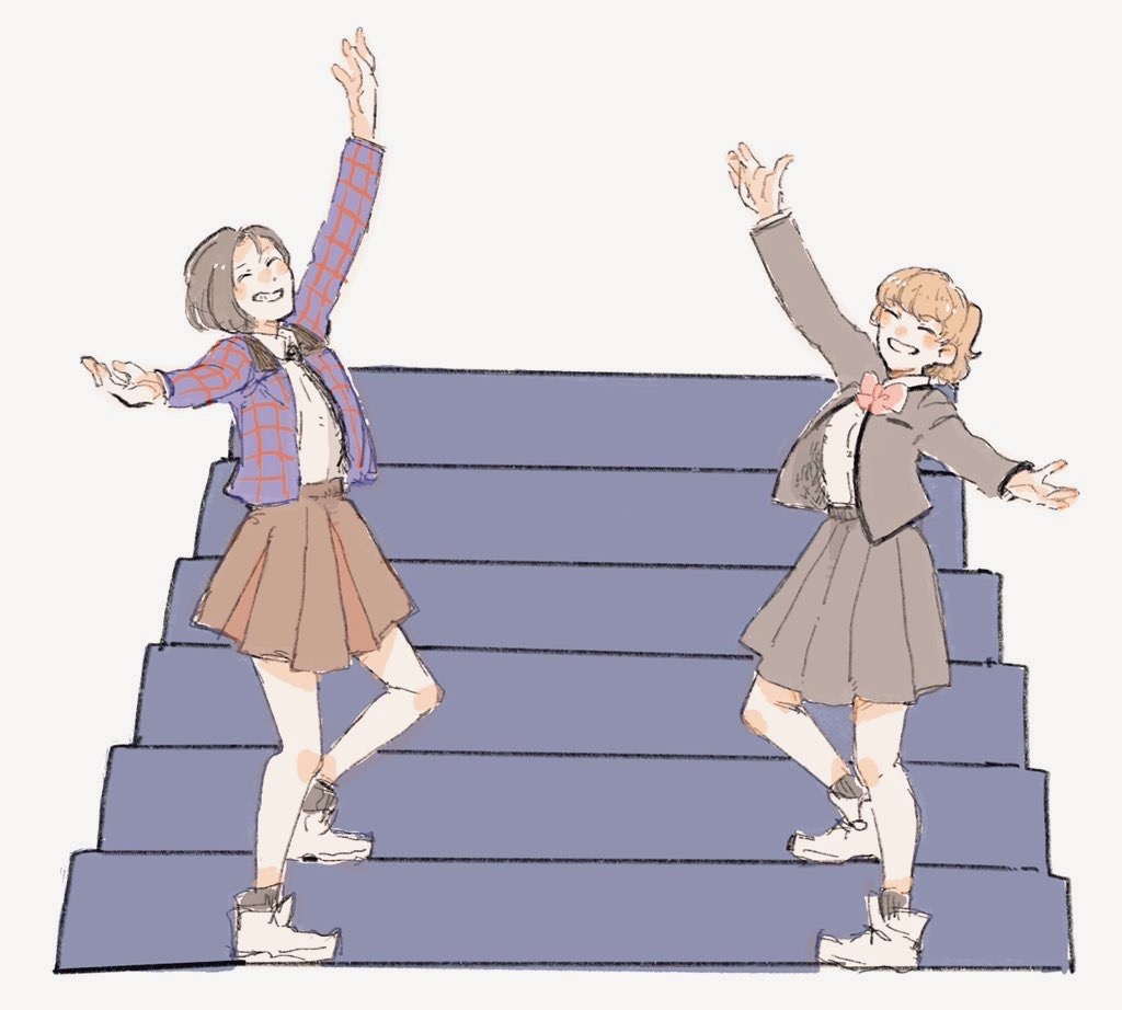 青嵐舞台感想絵 #少女⭐︎歌劇レヴュースタァライト #青嵐総合芸術院 #柳小春 #穂波氷雨 #南風涼 #柳さくら https://t.co/QEEygXRtRC 