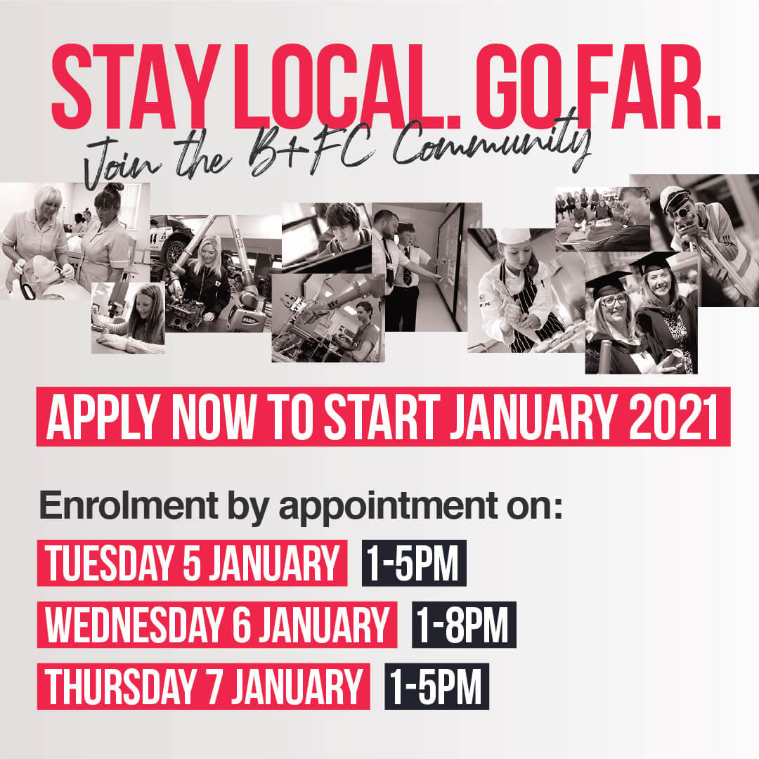 b_and_fc's tweet photo. Get set for a brand new year and career!

👀Find and click on your chosen course https://t.co/OluDc62ofw
🖱️Click apply and complete the quick and easy application form. 
📞We’ll get back to you during the first week of January to arrange for you to enrol at Bispham Campus. https://t.co/39Mlvj6vGH