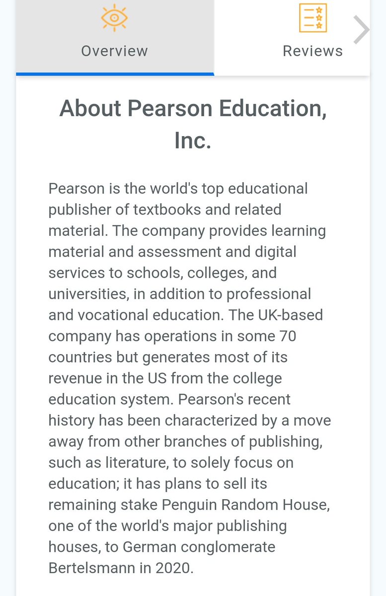6. Who is PEARSON? A UK-based textbook publisher.