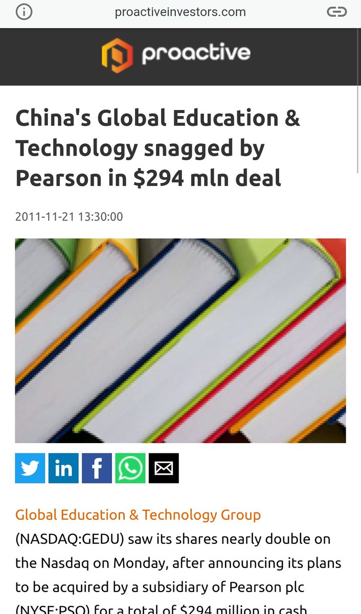 9. More Pearson and China deals