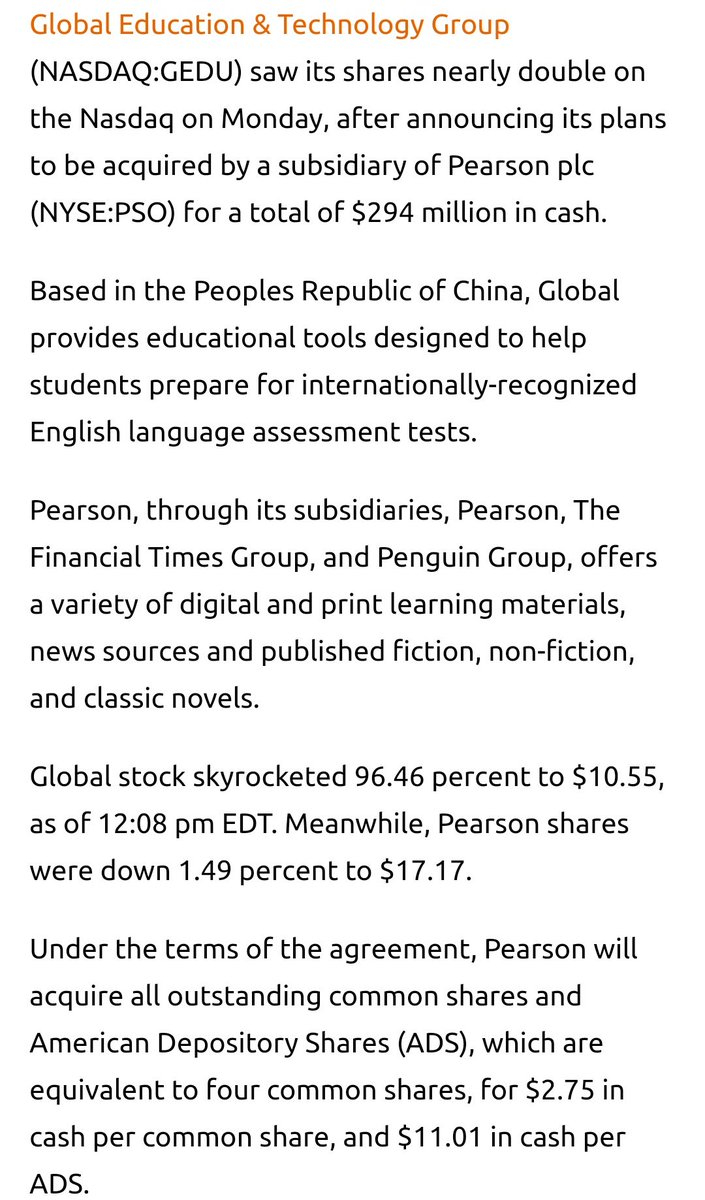 9. More Pearson and China deals