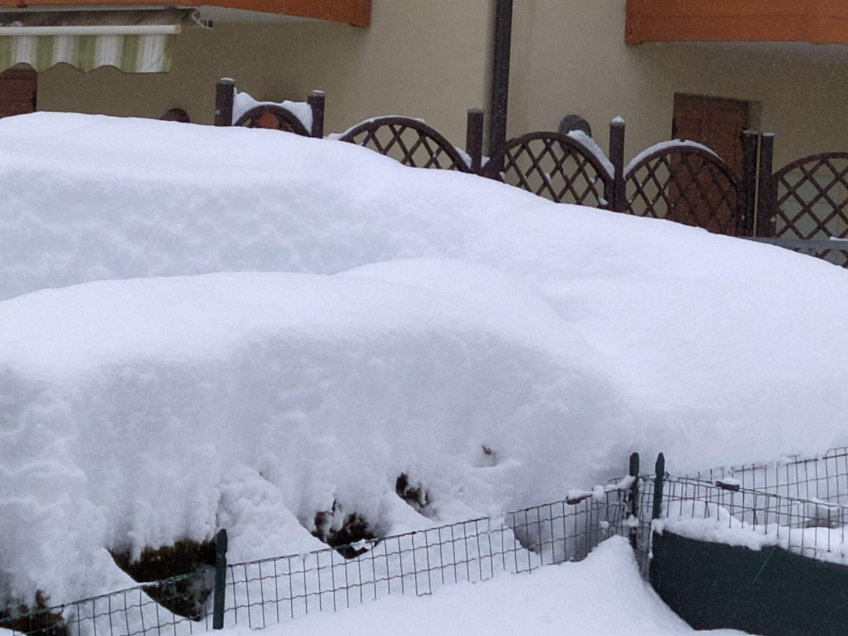 Giuseppe_Jurman's tweet image. A snowy saddle point on my balcony... and a snowy smooth manifold in the backyard #geometryinnature