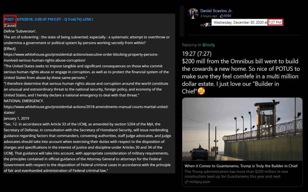 POTUS COMMS?Are one-way tickets to an ocean side resort coming soon? There's certainly been enough comms lately to suggest JUSTICE may be served in near future. Let's take a gander. 12.30.20 @DanScavino posted this vid on FB w/ an edit at 19:27 EST https://twitter.com/DanScavino/status/1344439295575252995?s=20