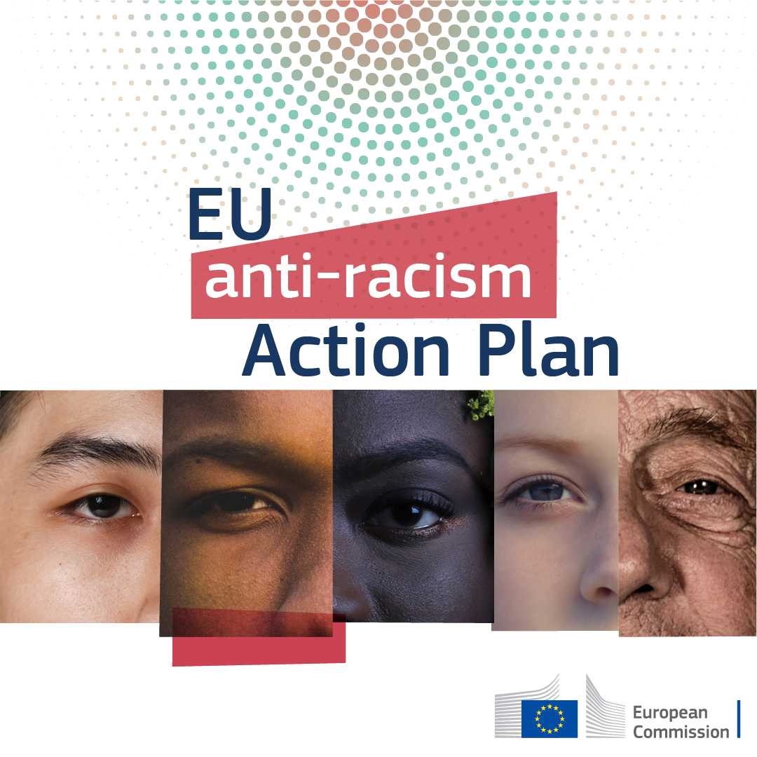 We used the semicircle to create a visual link between  #SOTEU and other policy packages adopted the same week. For example, here are the visuals done for the EU anti-racism action plan, designed by Andrei Atrokhau. /10