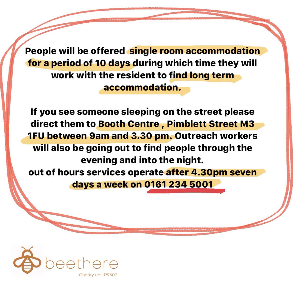 The Temperature in Manchester has dropped, this has triggered an emergency response from Manchester City Council and Homelessness Charities to get everyone sleeping outside in the cold conditions inside! 🐝