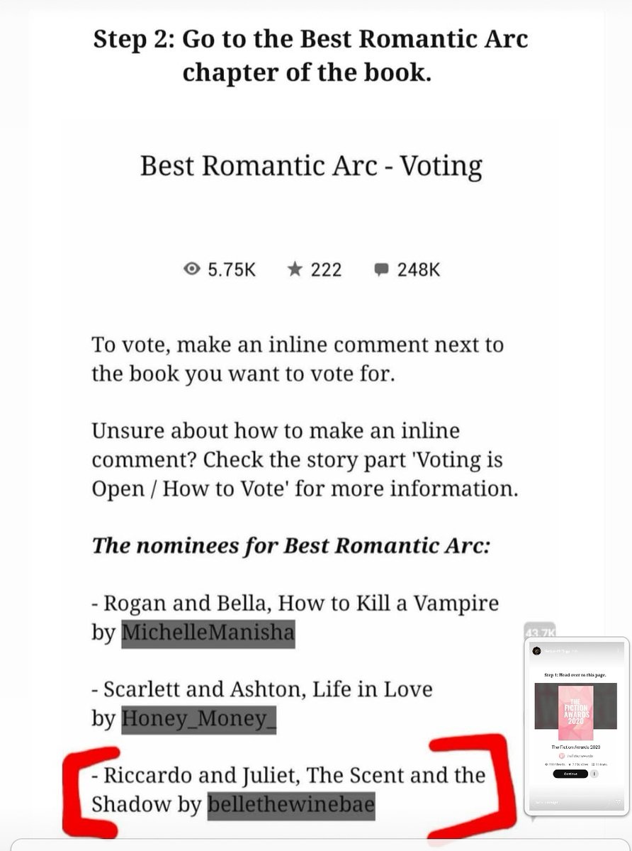 behindgreeney's tweet photo. For those who are on #Wattpad ... Can you guys please help @thescenttrilogy And Belle and Rico win the Fiction Awards  🙏❤ 
 
Basically every vote matters ! STEPS BELOW ! 

And here's the direct link to the story: 

https://t.co/pm1zWjSMQZ

#teamricobelle #WattpadFictionAwards https://t.co/f4pwkEEByr